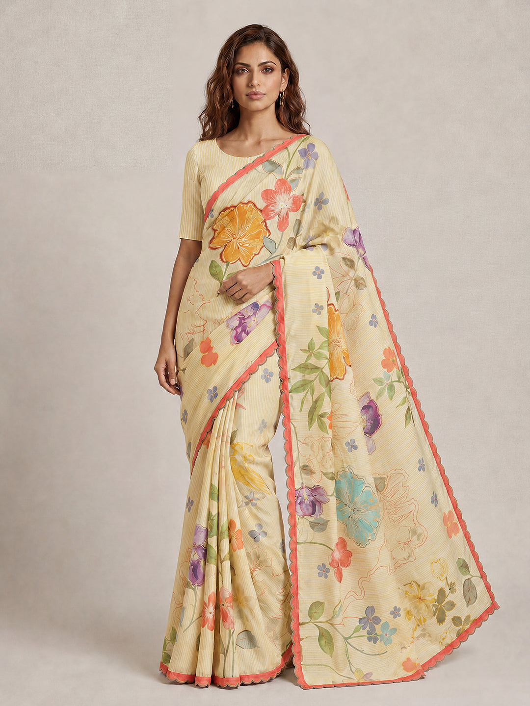 Elina saree -Off white