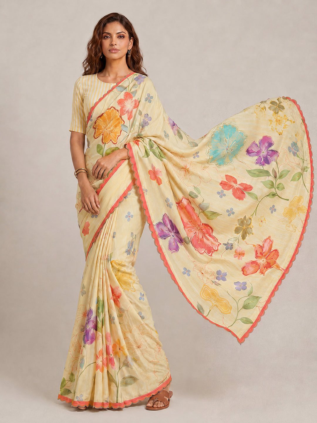 Elina saree -Off white