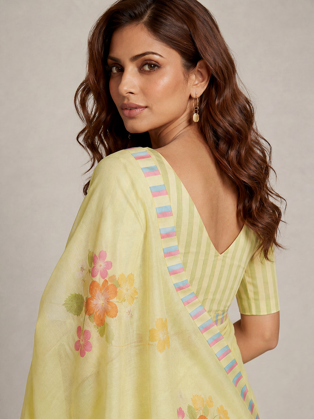 Tahira saree -Pistachio green