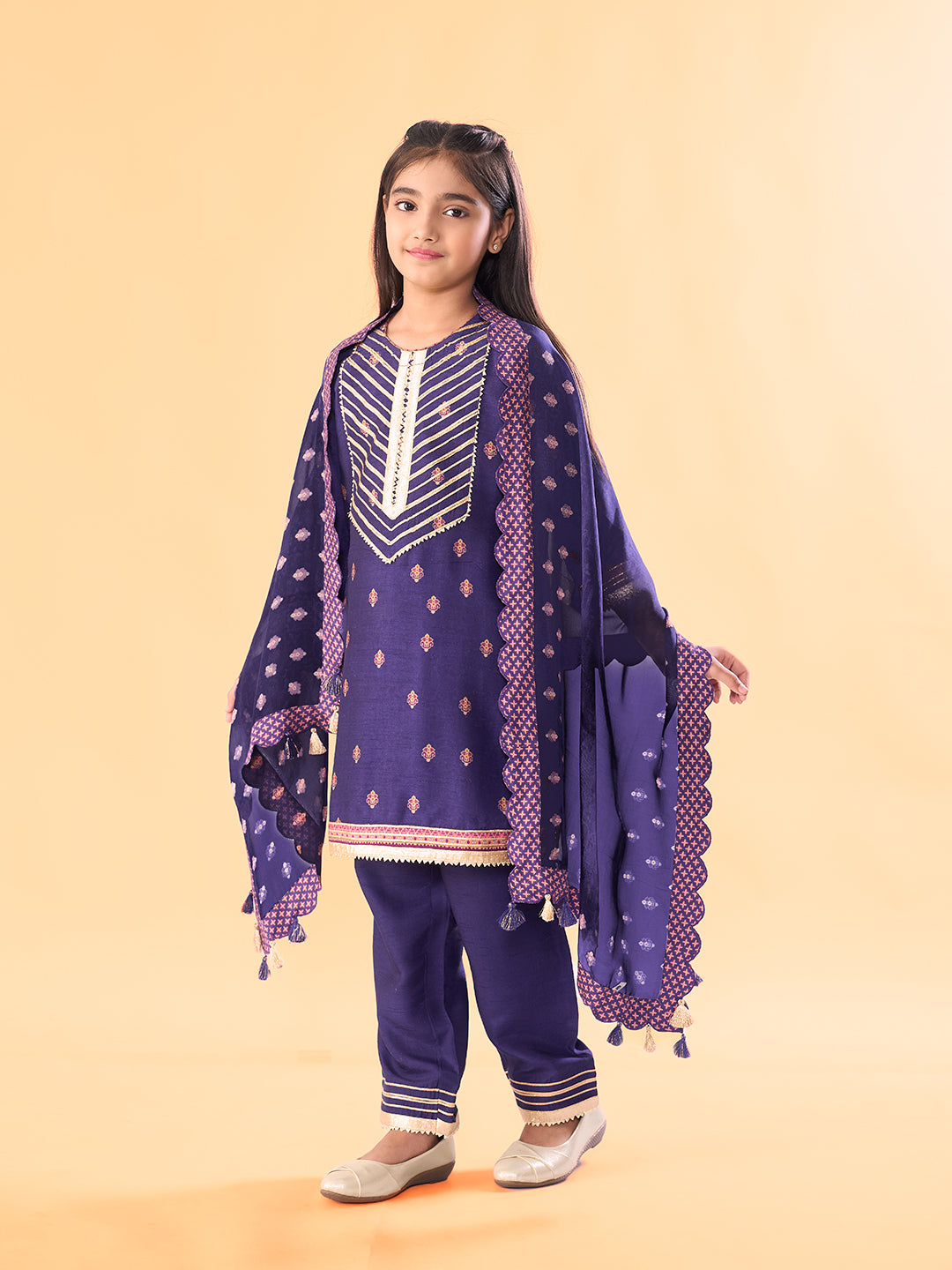 Gulaak Kurta Set With Dupatta - Blue