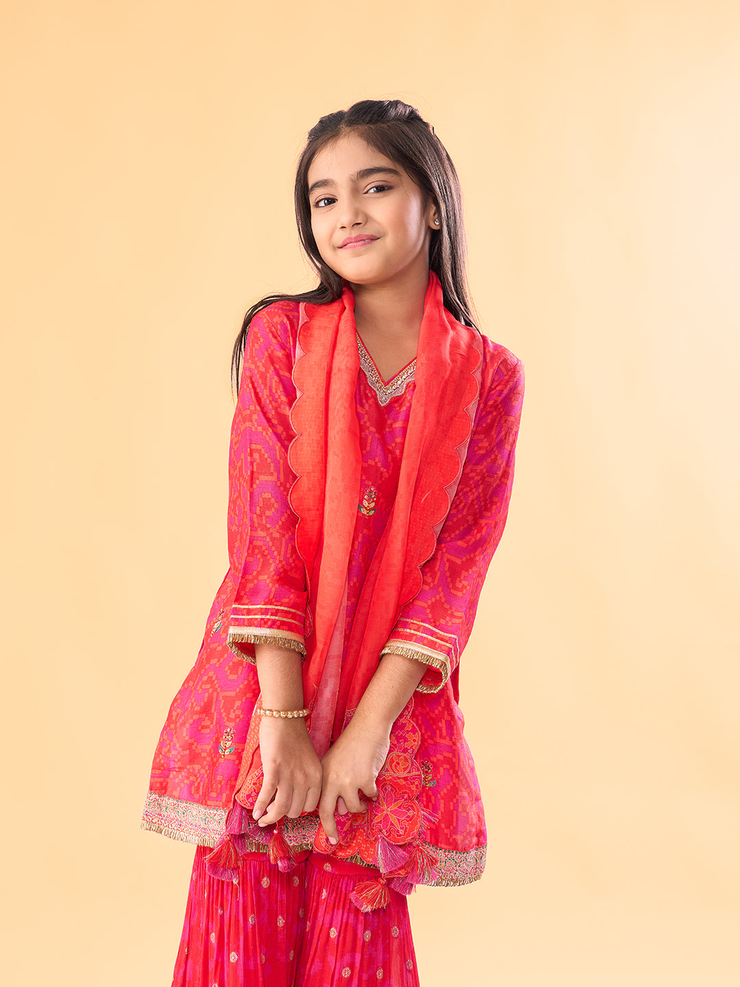 Mithi Mishri Kurta Set WIth Dupatta - Red