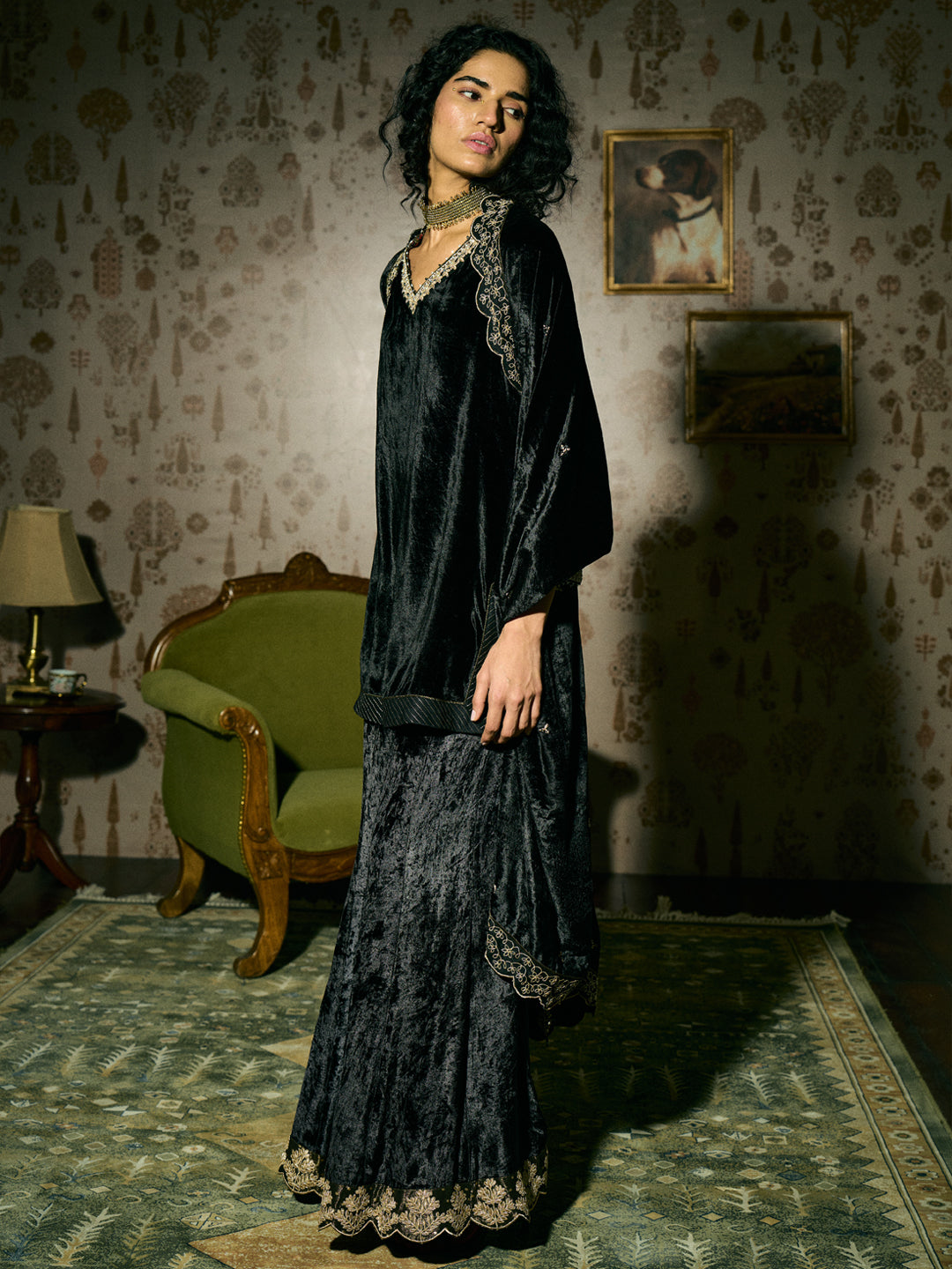 Suraiya Kurta Set - Black