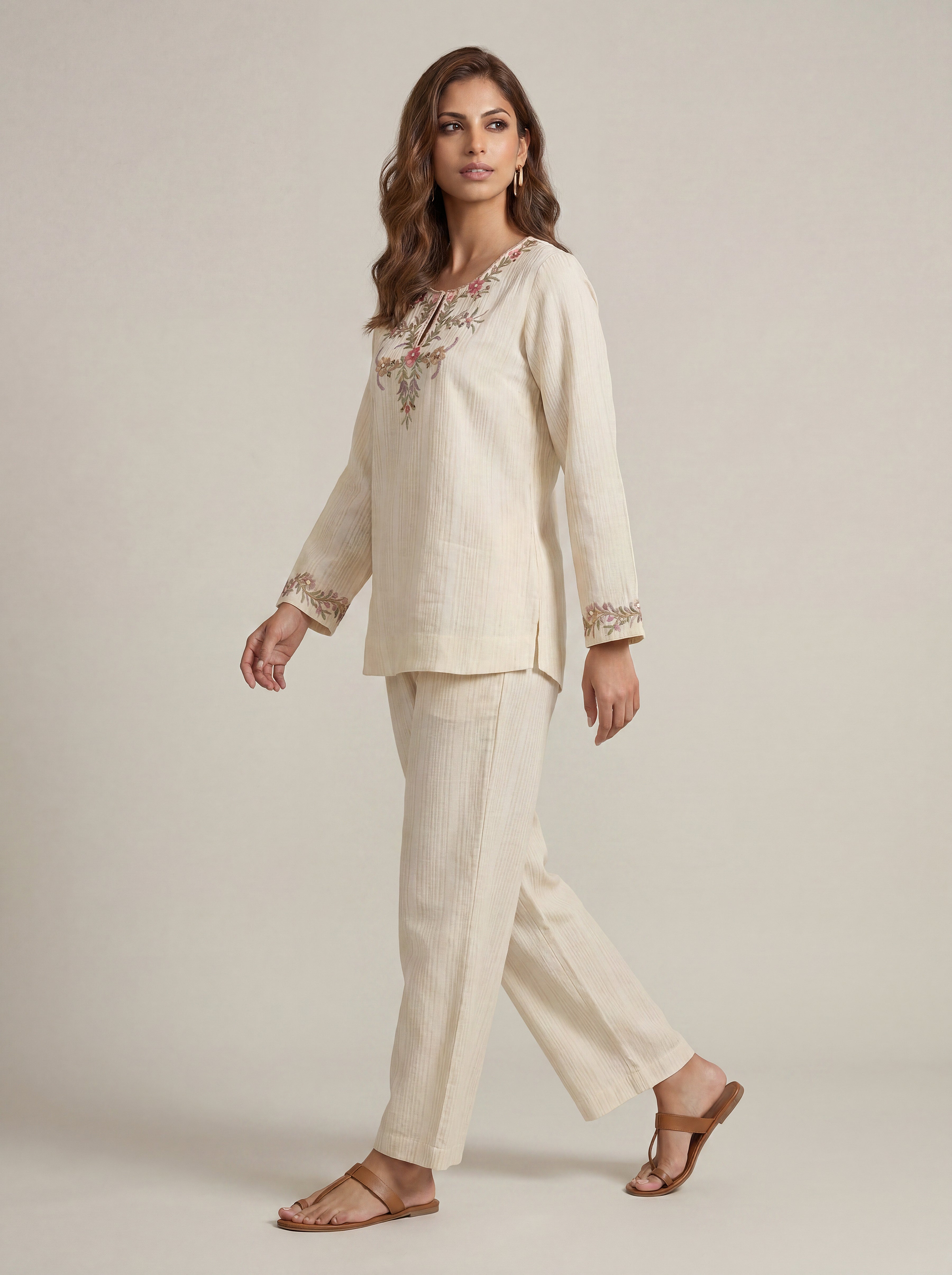 Adaa co-ord Set - White