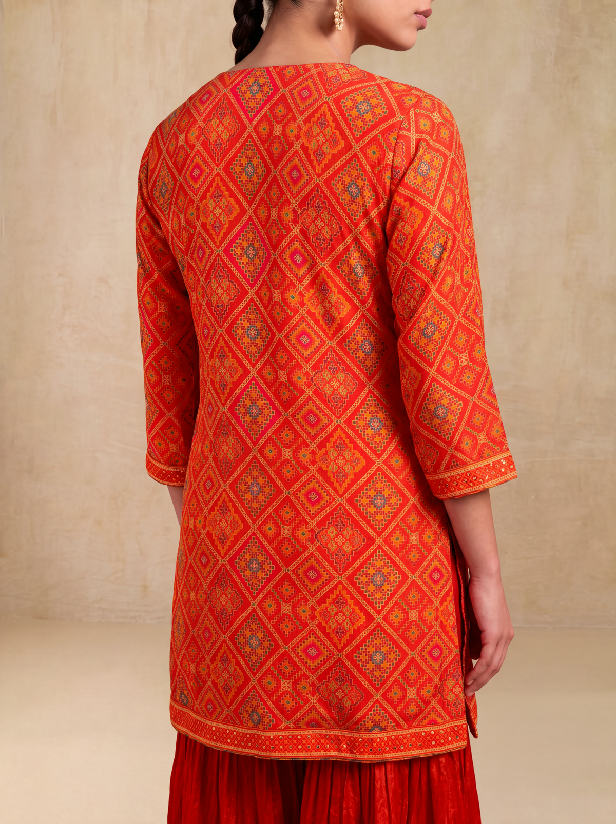 Dilkashi Printed Sharara Set -Red