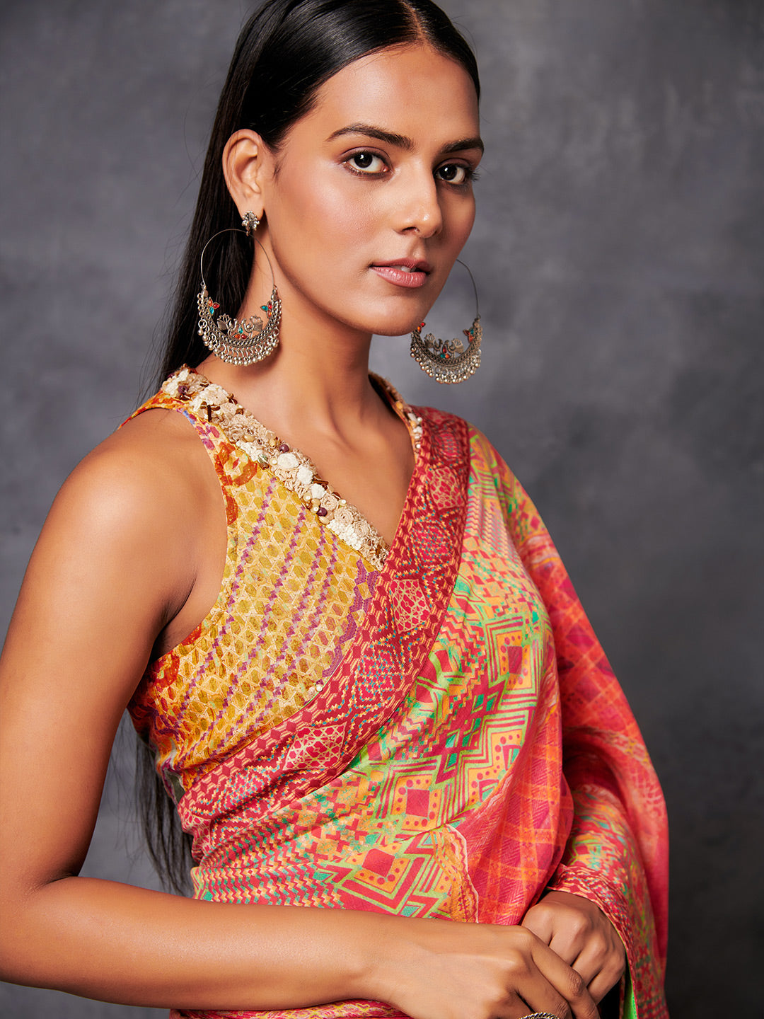Elowen Saree - Orange