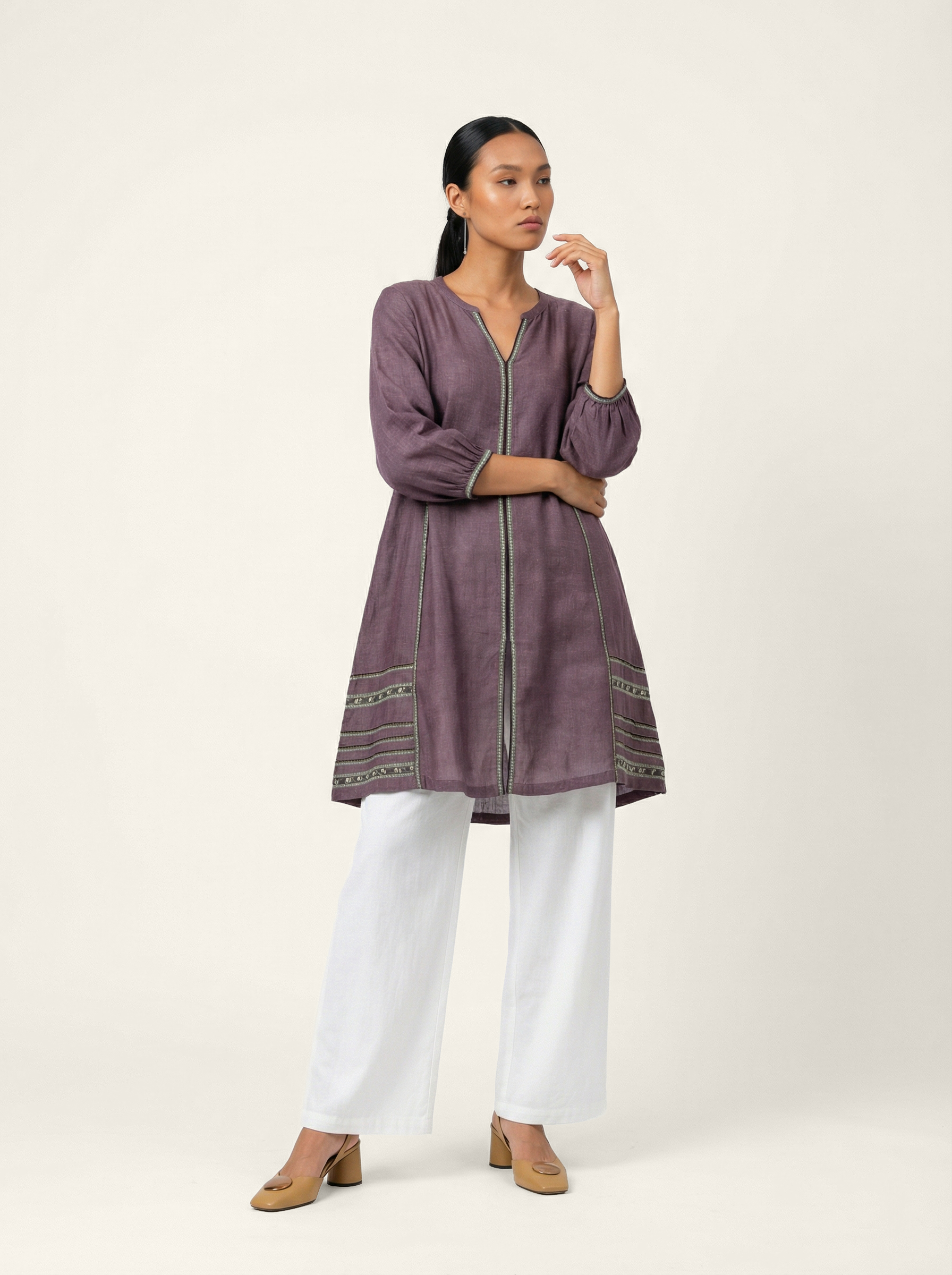Neutral Shift Tunic - Brown