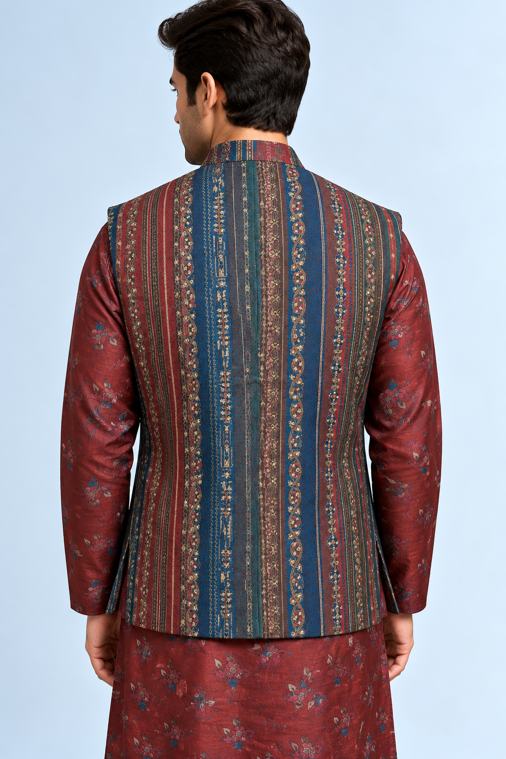 Aariz Kalamkari-inspired Bandi - Maroon
