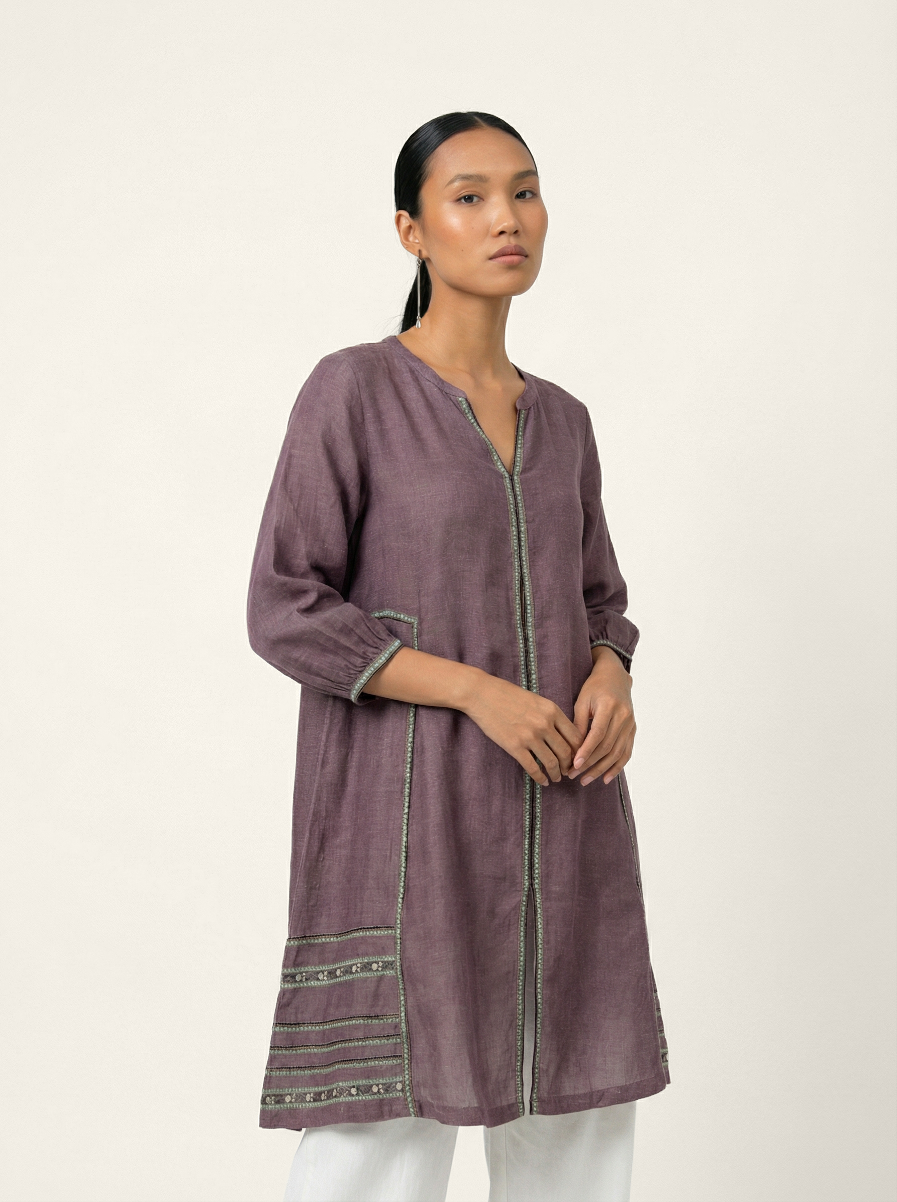 Neutral Shift Tunic - Brown