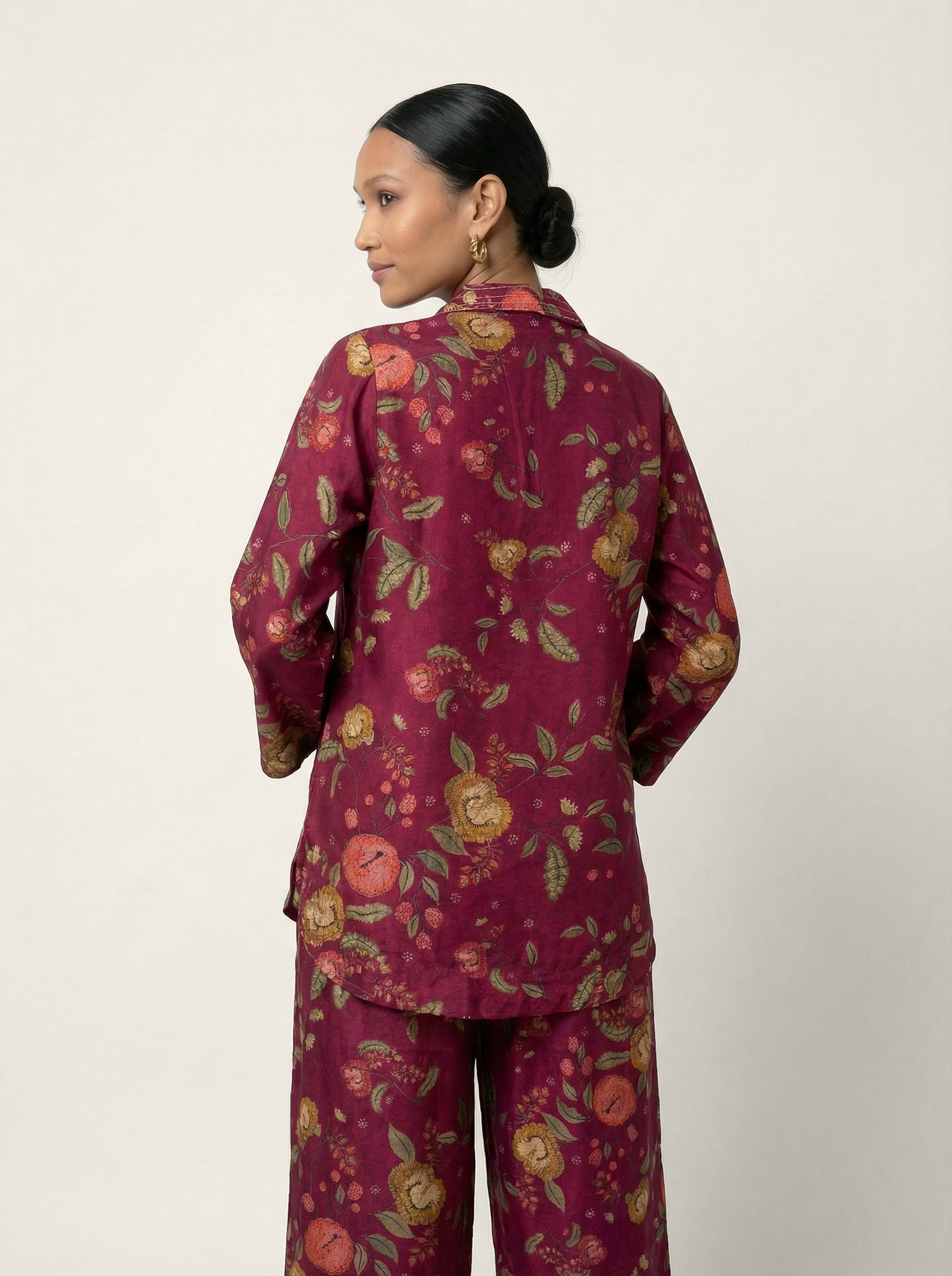 Shaam Co-ord Set - Wine