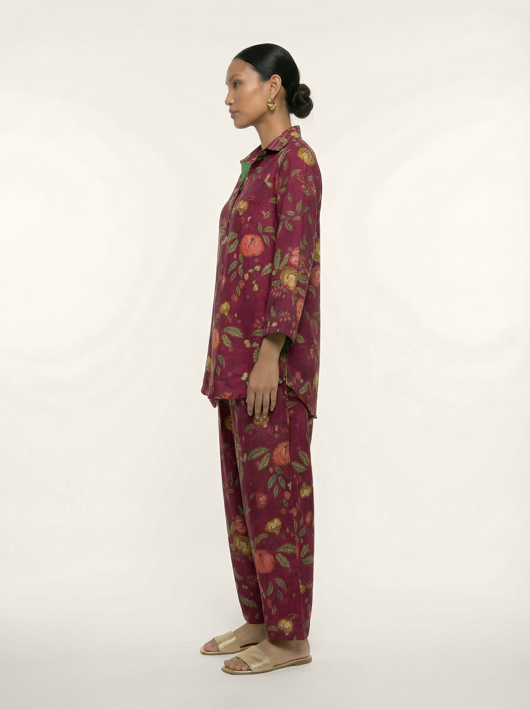 Shaam Co-ord Set - Wine