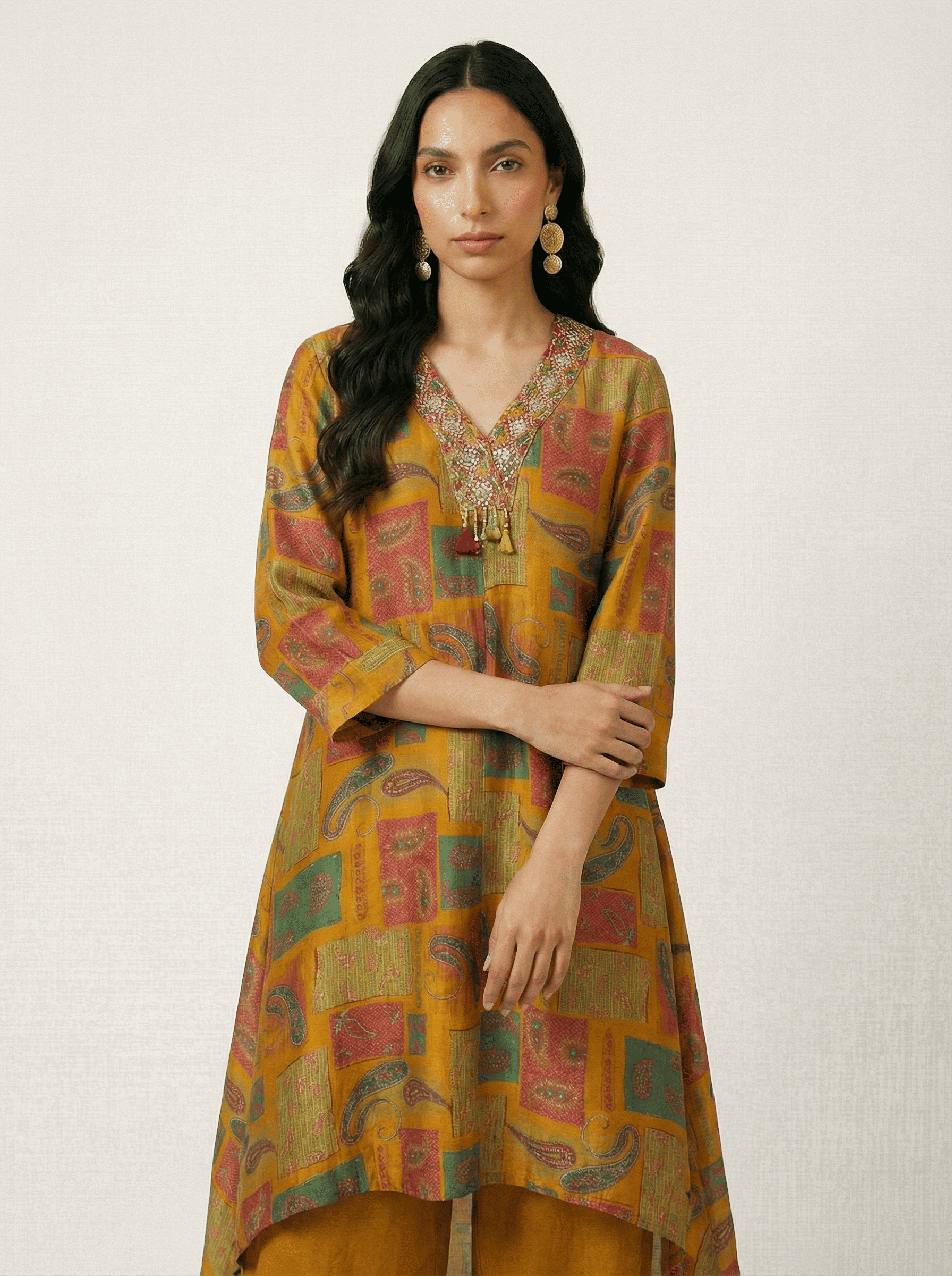 Mehrgul Kurta Set - Yellow