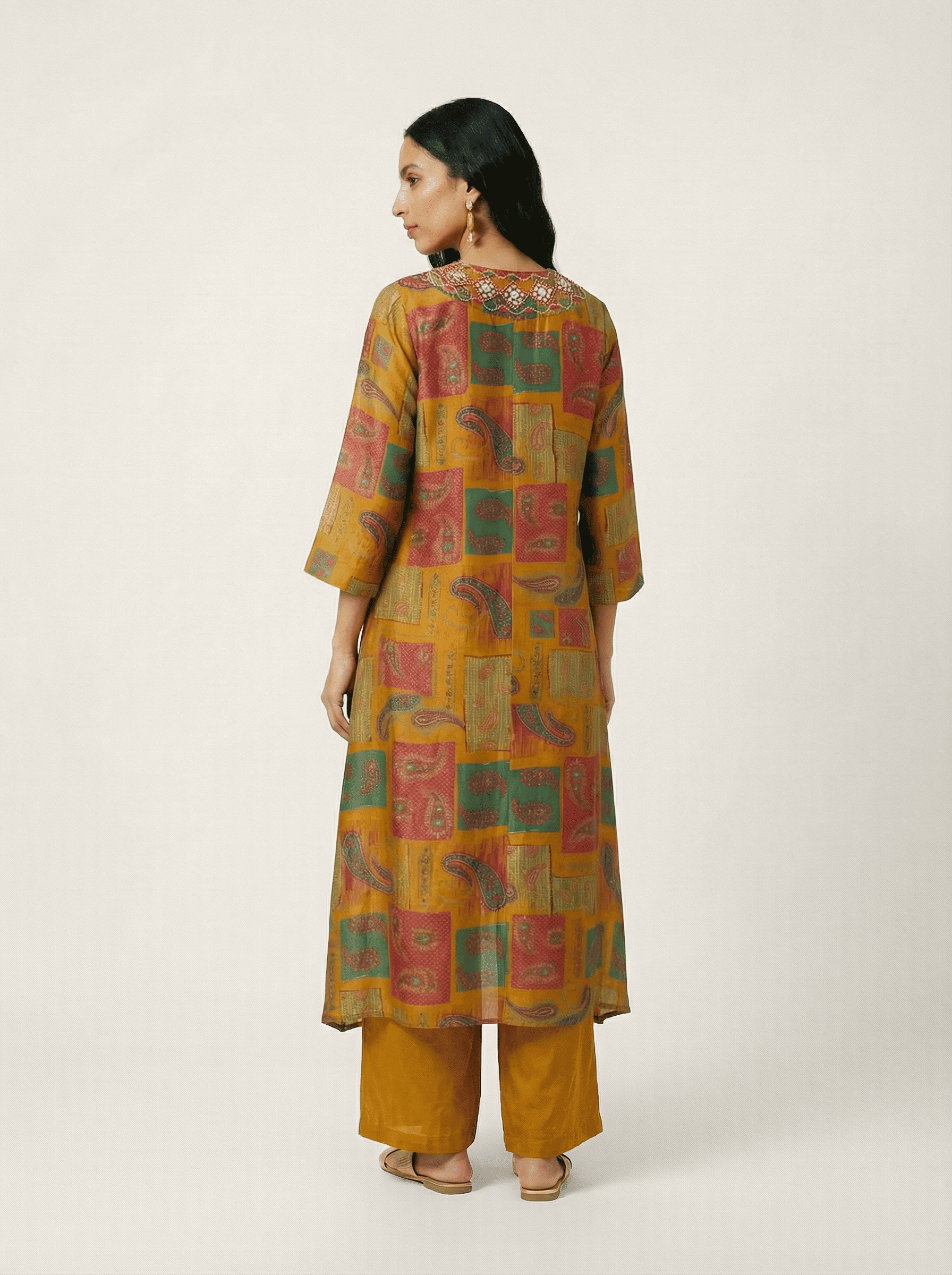 Mehrgul Kurta Set - Yellow