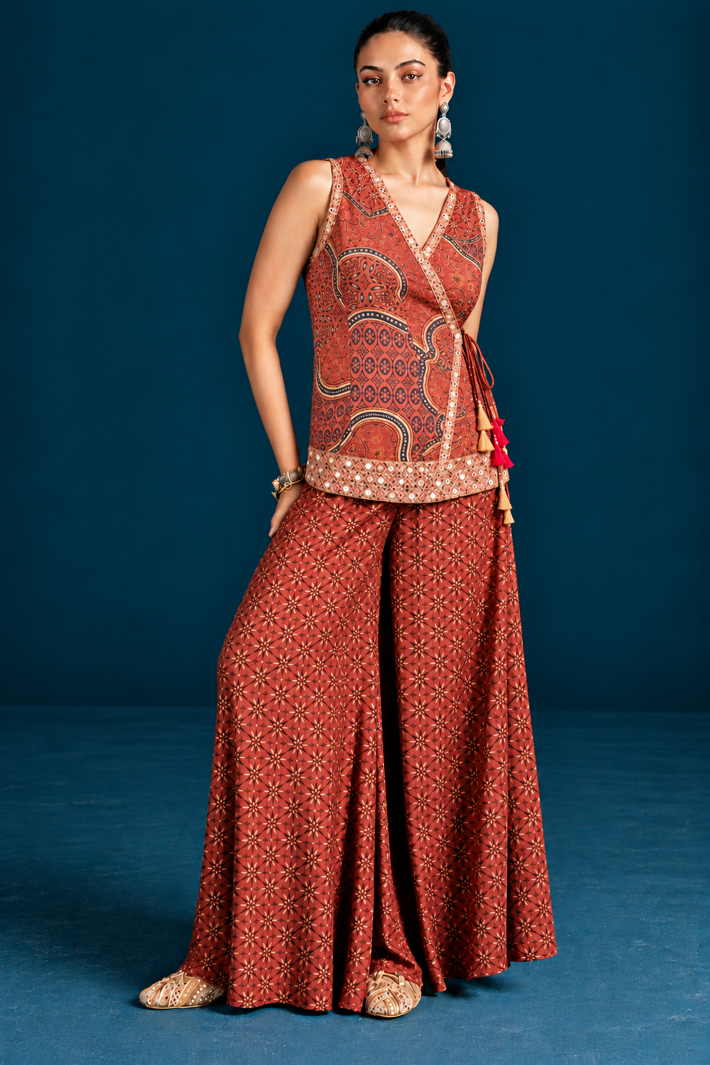 Tila Jacket-Style Co-ord Set - Brown