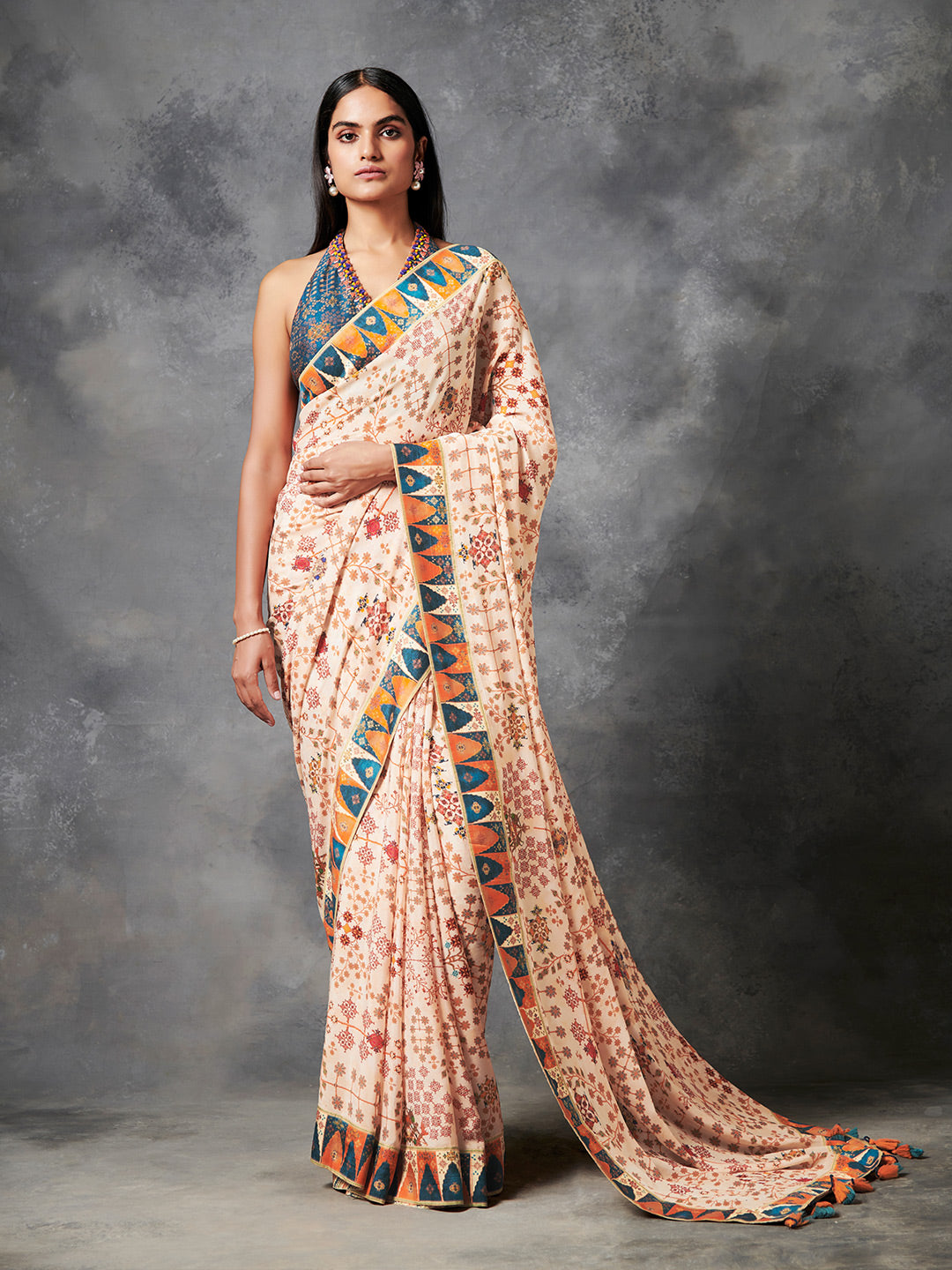 Orelia Saree - Off-White