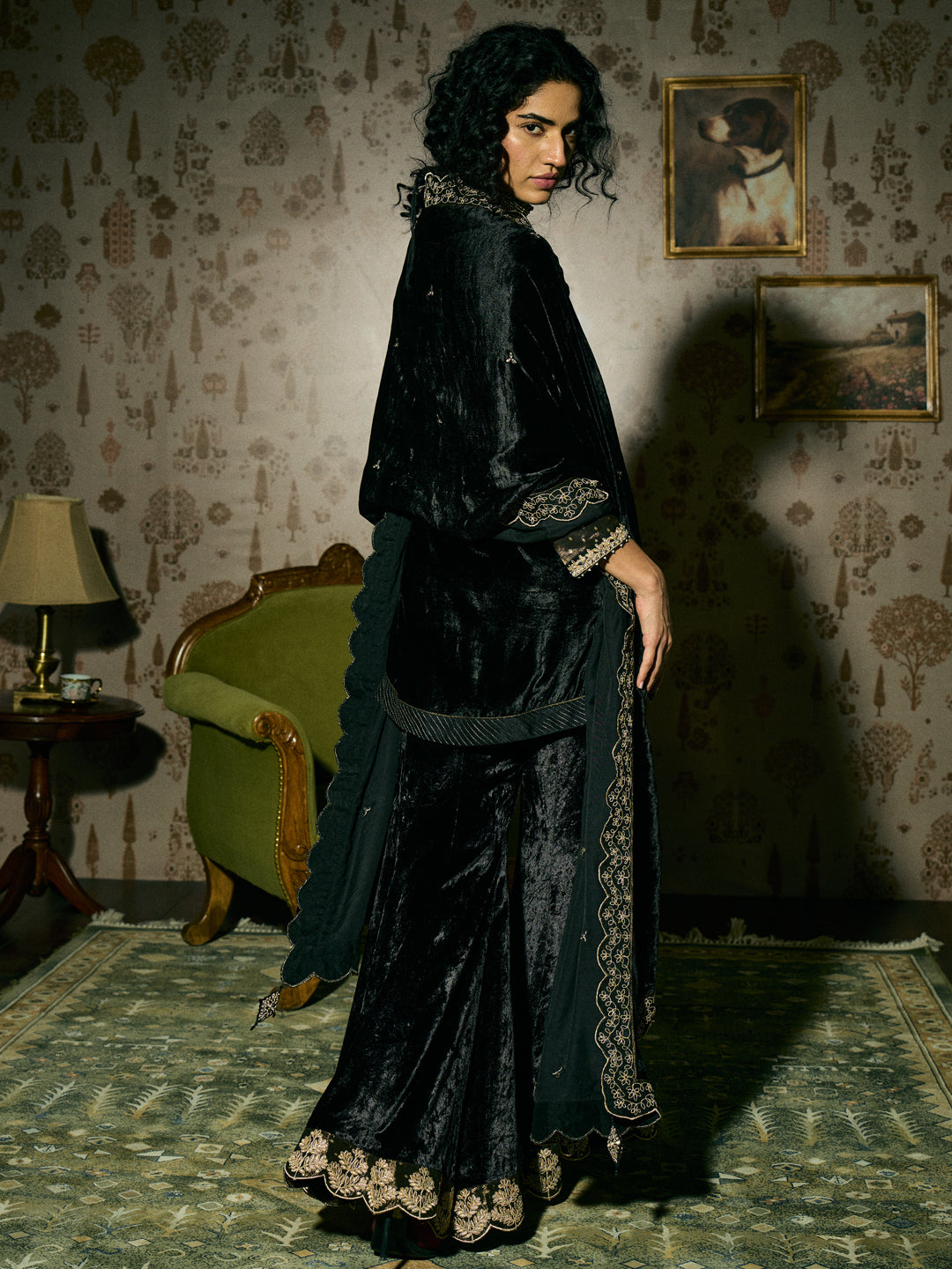 Suraiya Kurta Set - Black