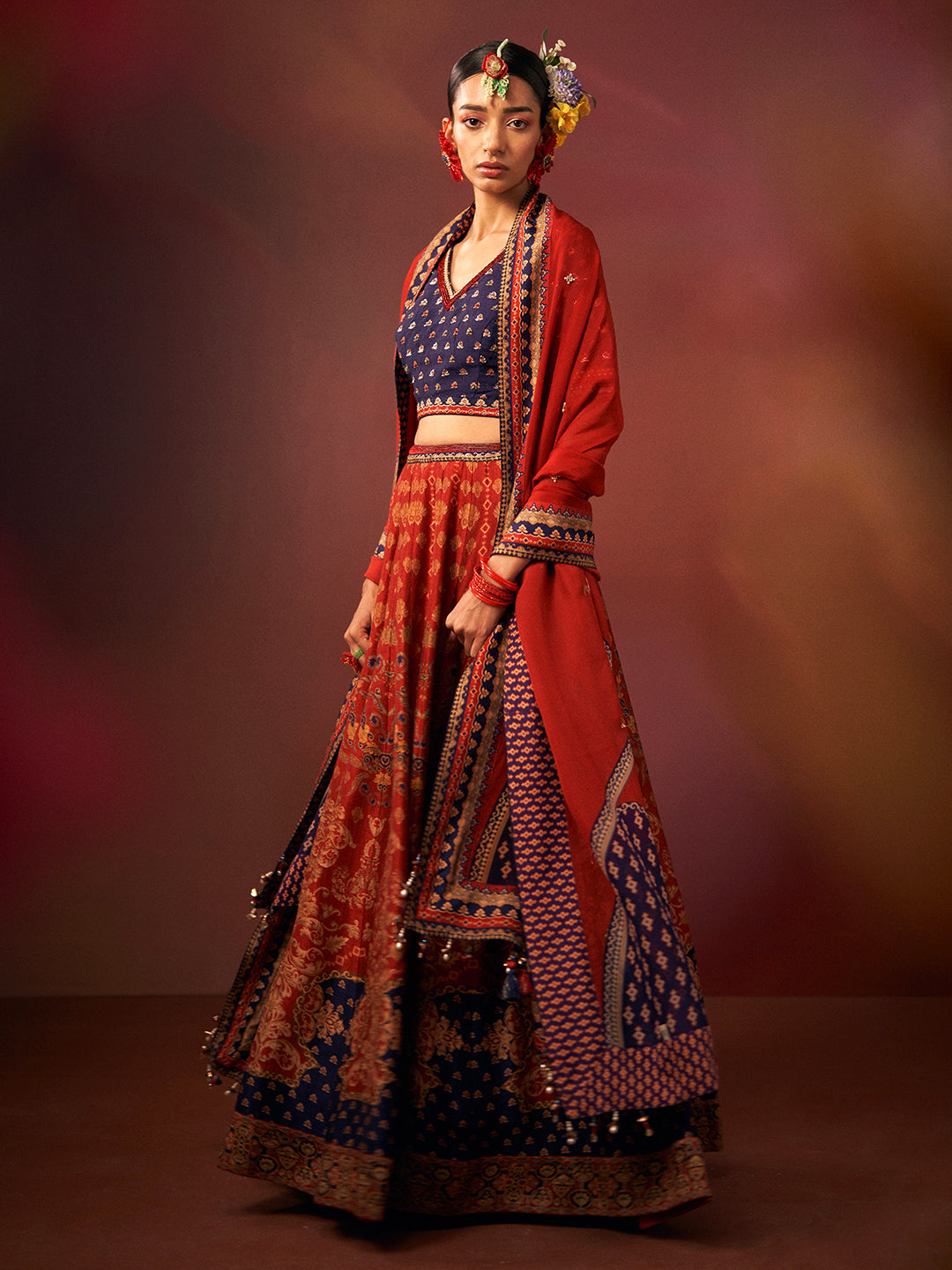Sajda Lehenga Set - Red