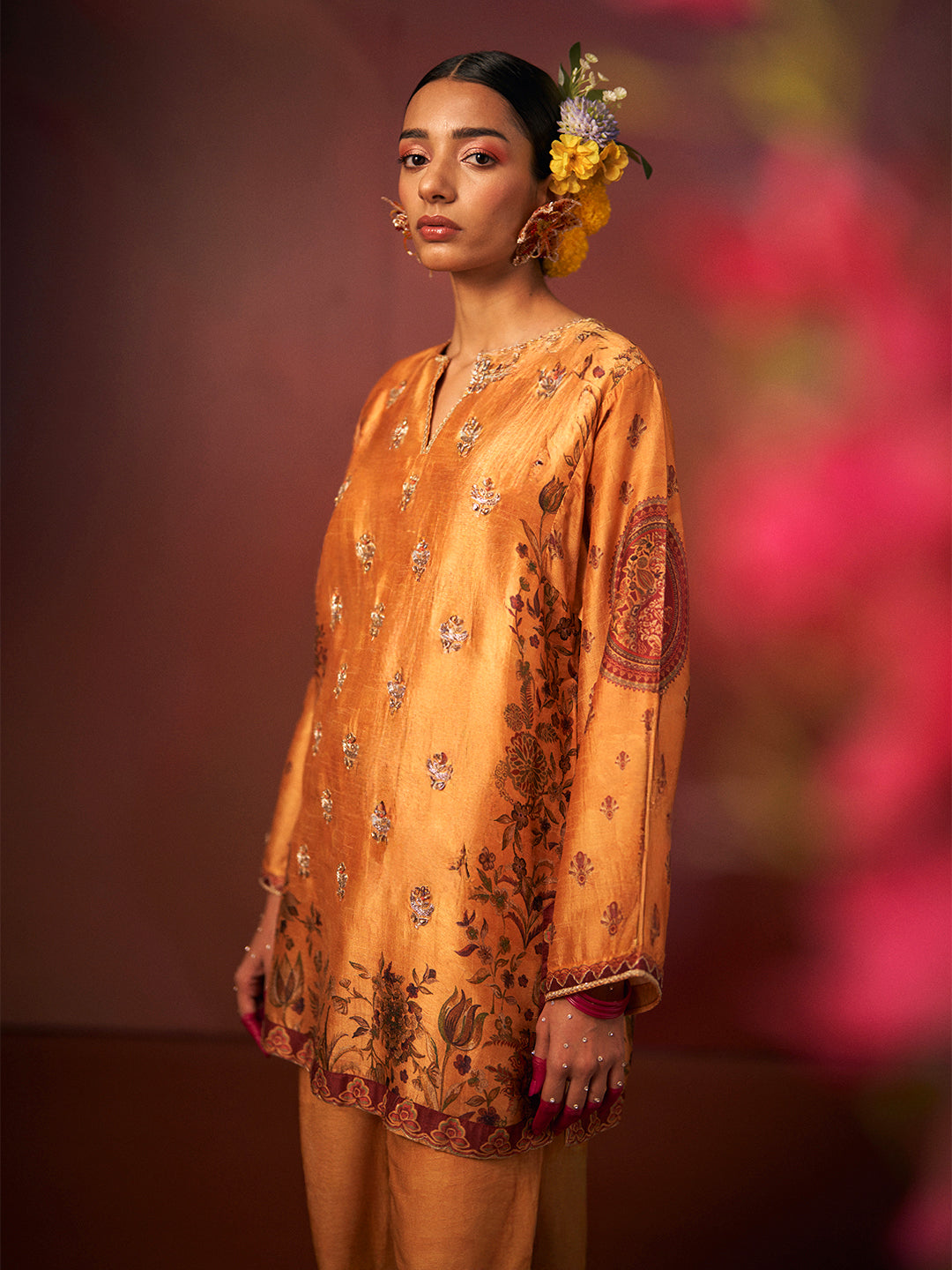Sarovar Kurta Set with Dupatta - Yellow