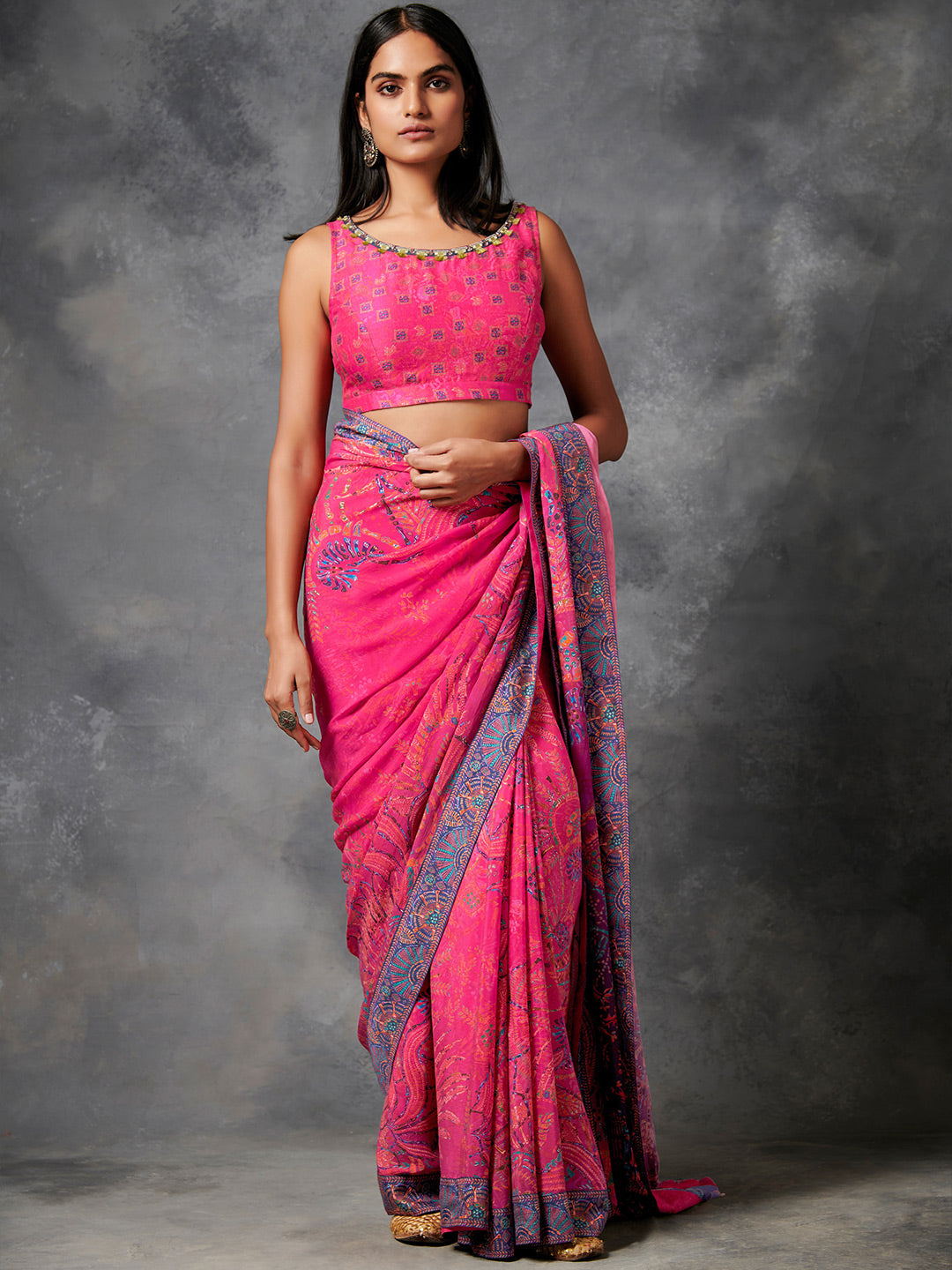 Sovira Saree - Pink
