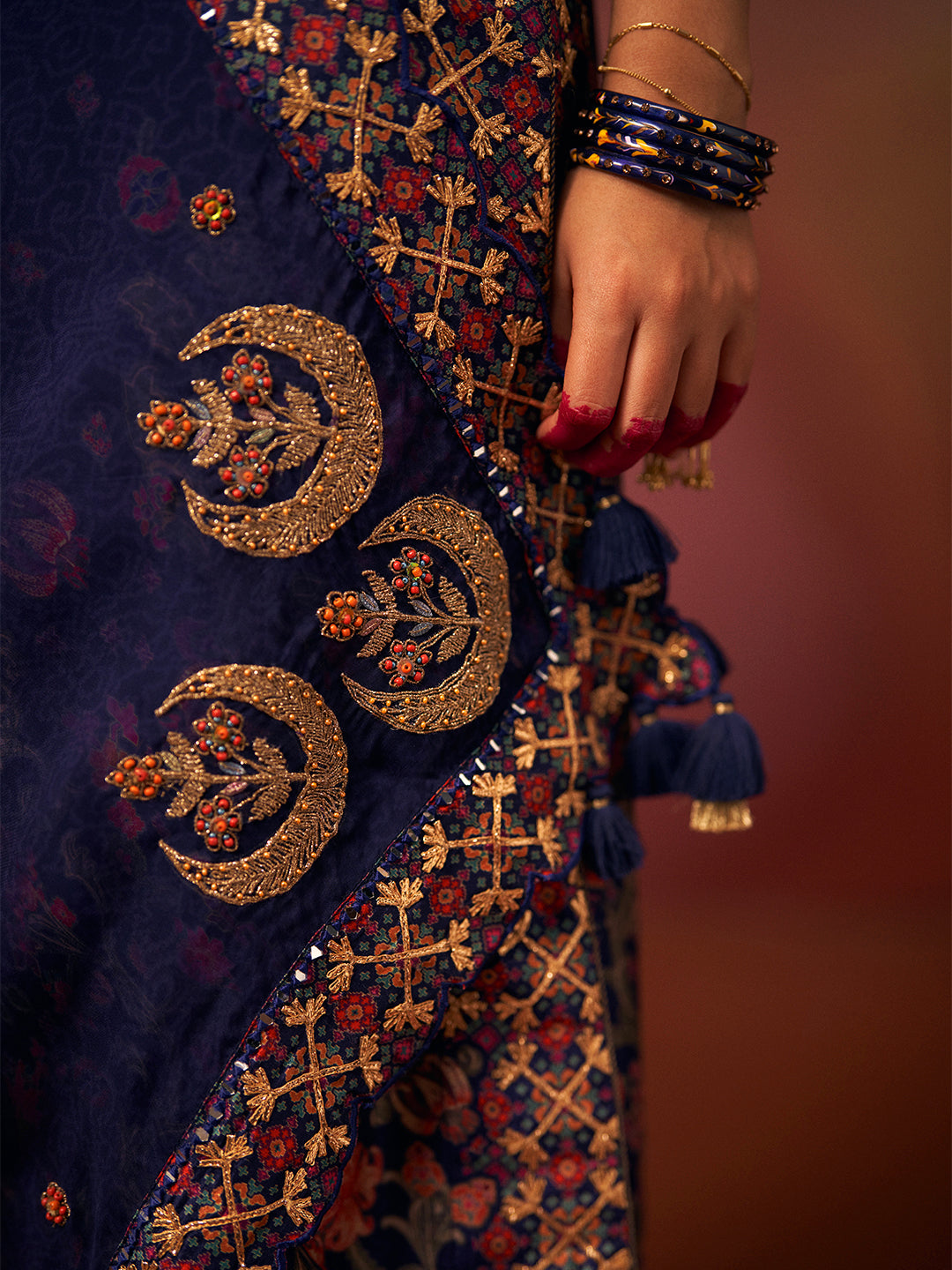 Tarana Kurta Set with Dupatta - Blue