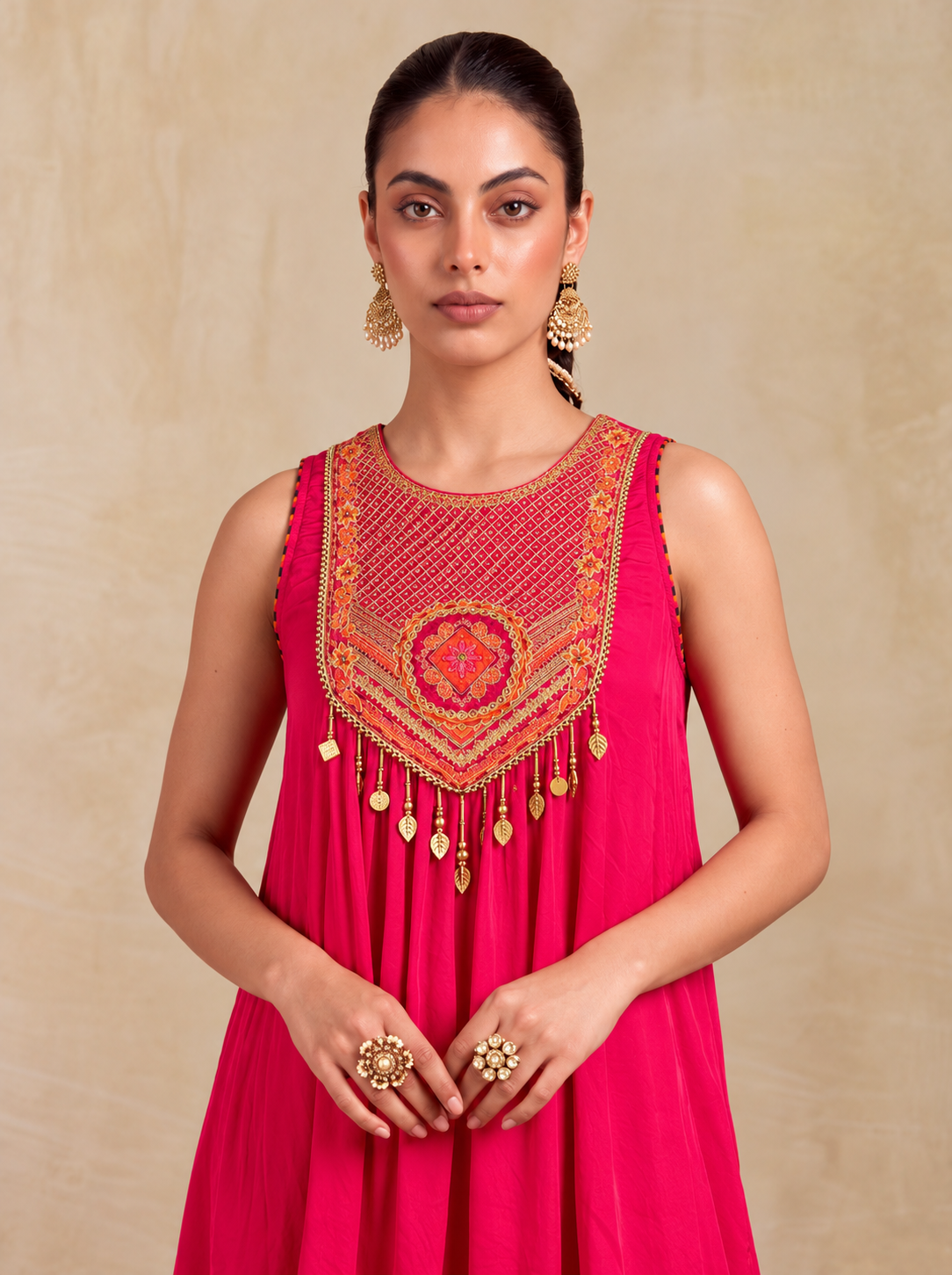 Oorja Dhoti Set-Pink