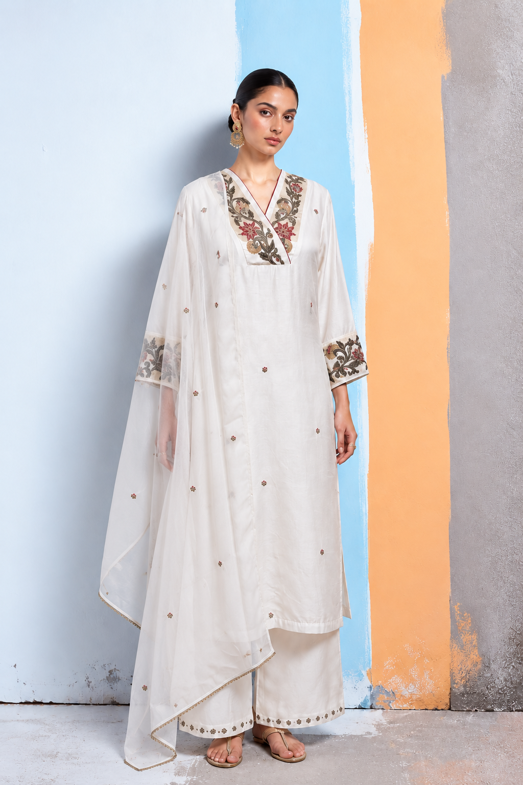 Veya Kalamkari-inspired kurta set-Ivory