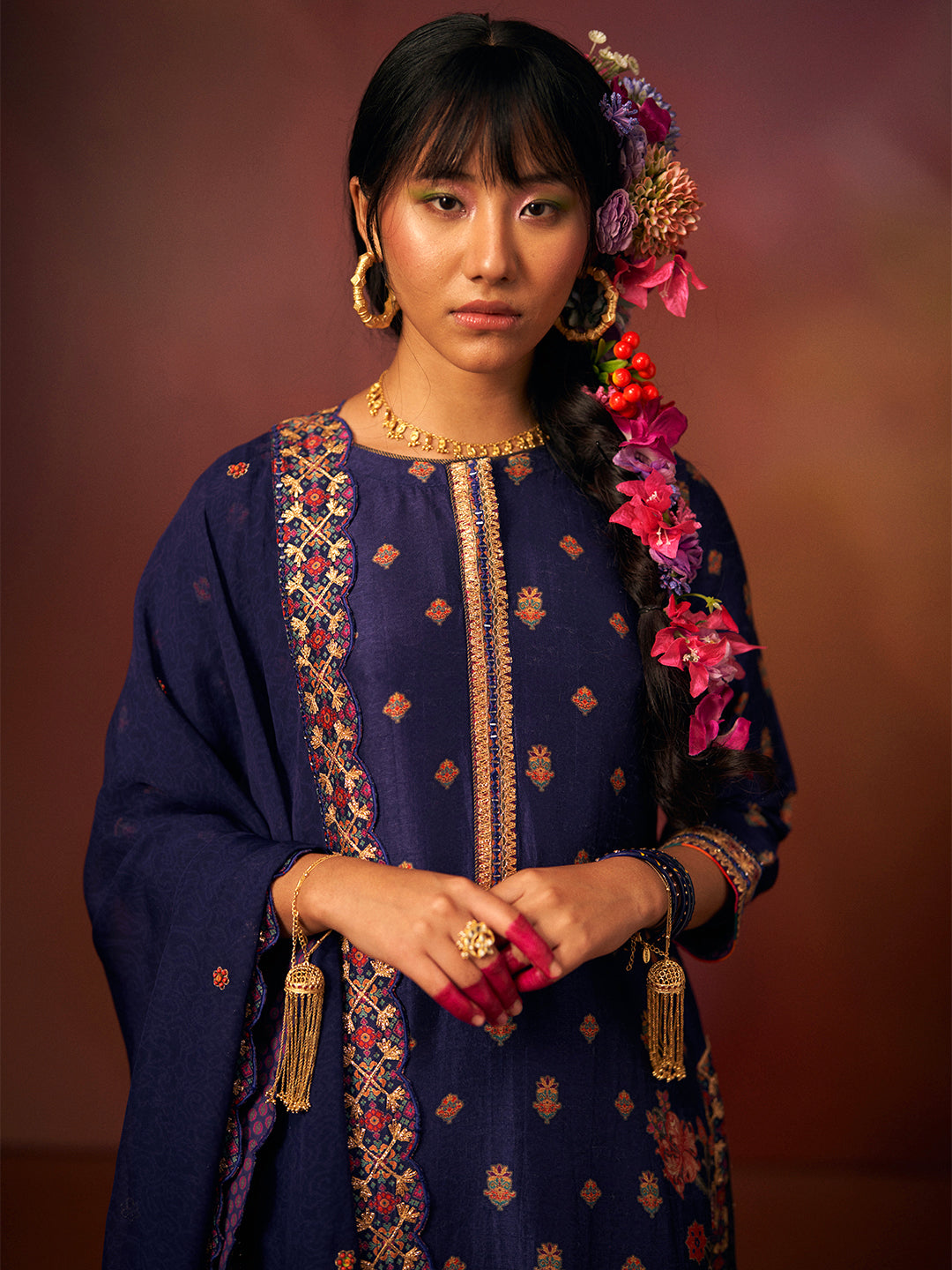 Tarana Kurta Set with Dupatta - Blue