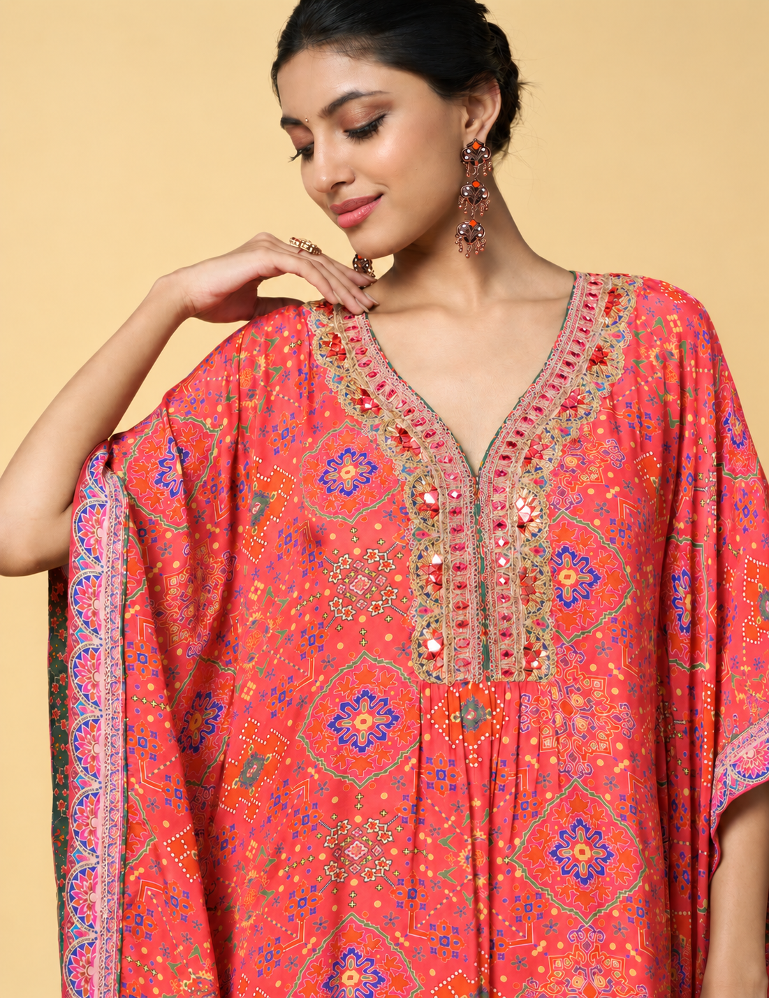 Gulzar Kurat Set - Orange