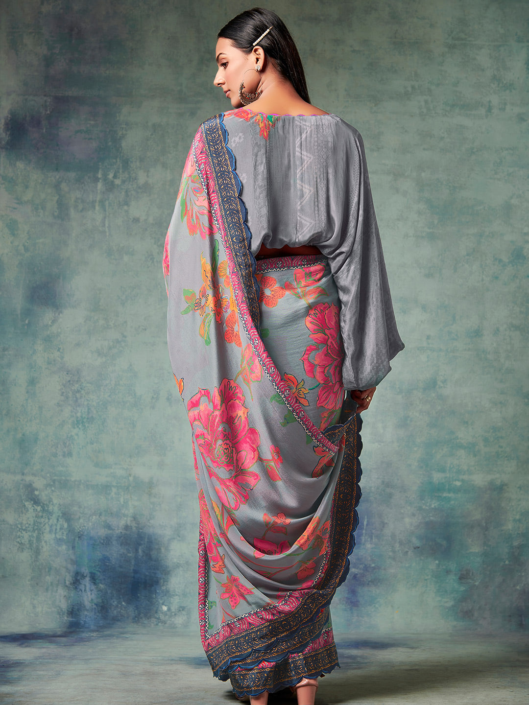 Zarelle Saree - Grey