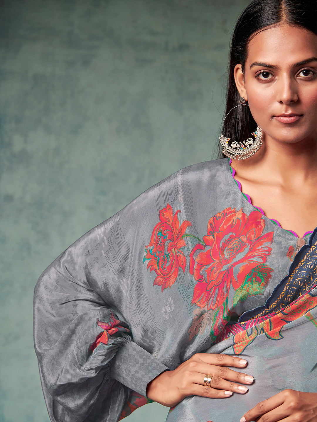 Zarelle Saree - Grey