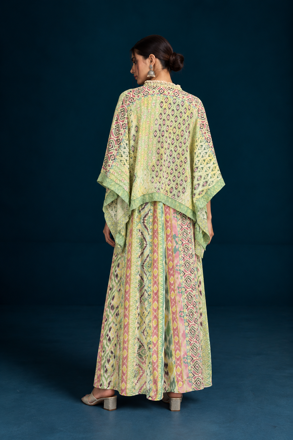 Gul Ikat-inspired Jumpsuit– Pink/Pista Green