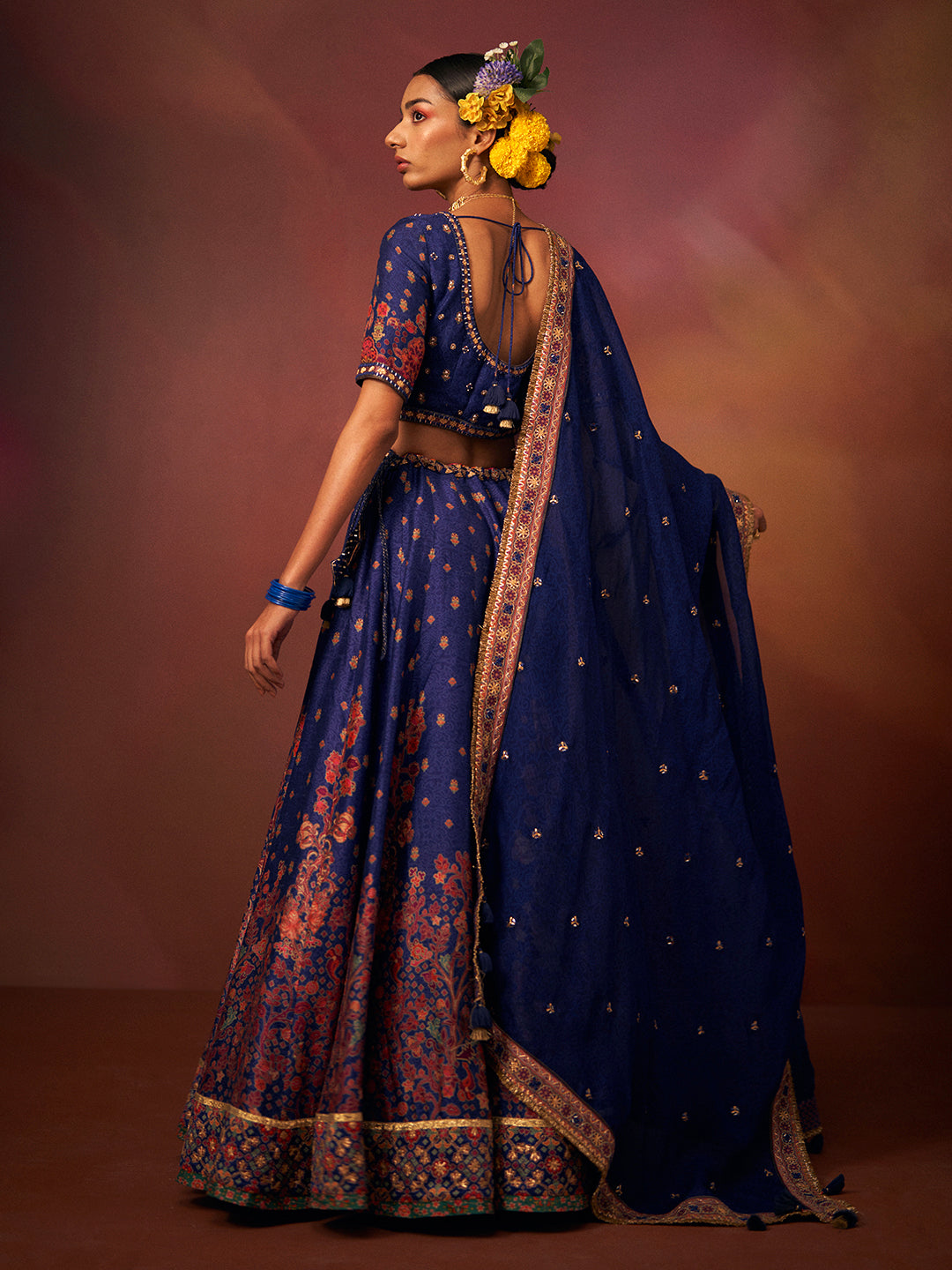 Neelum Lehenga Set with Dupatta - Blue