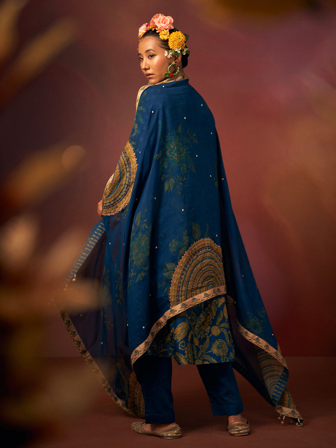 Malhar Kurta Set with Dupatta - Blue