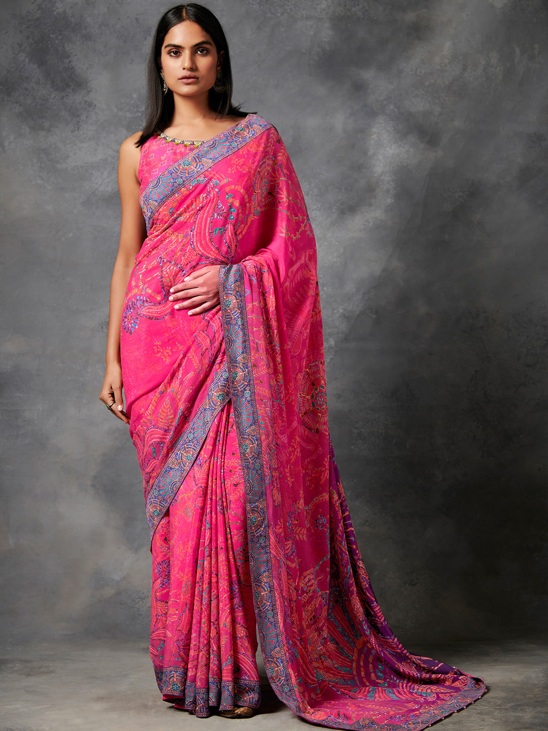 Sovira Saree - Pink