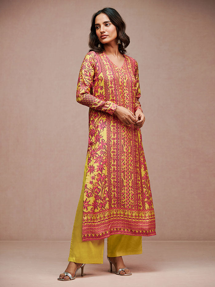Pitaya Kurta Set – Mustard