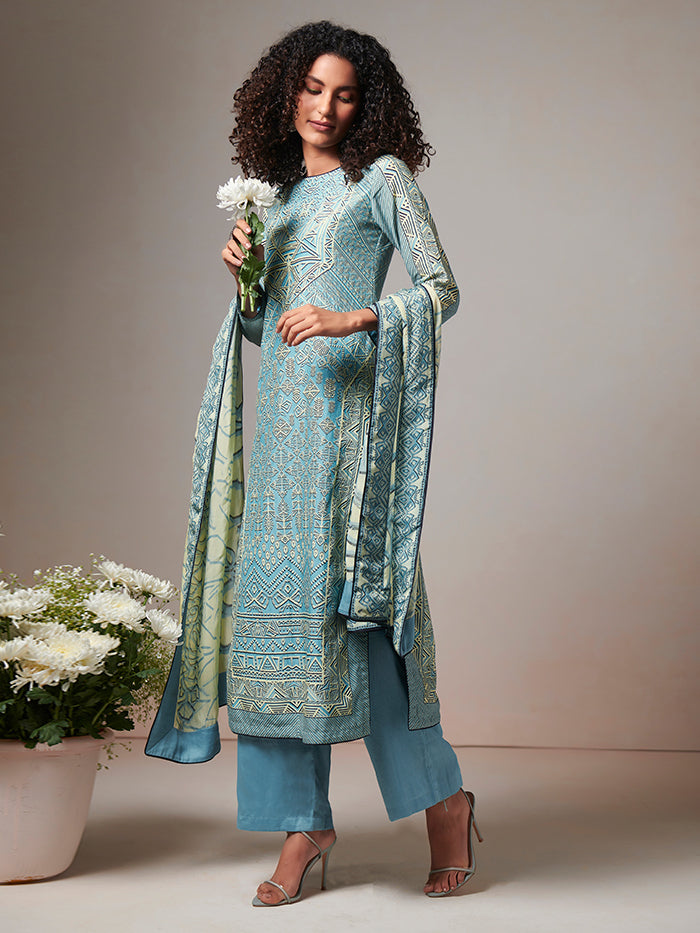 Azure Kurta Set – Blue
