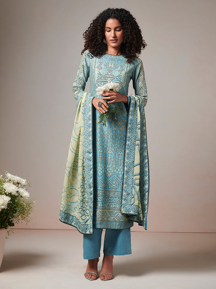 Azure Kurta Set – Blue