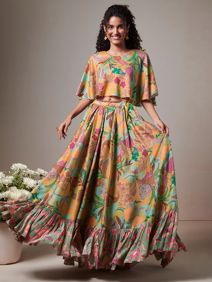 Orchid Lehenga Set - Peach