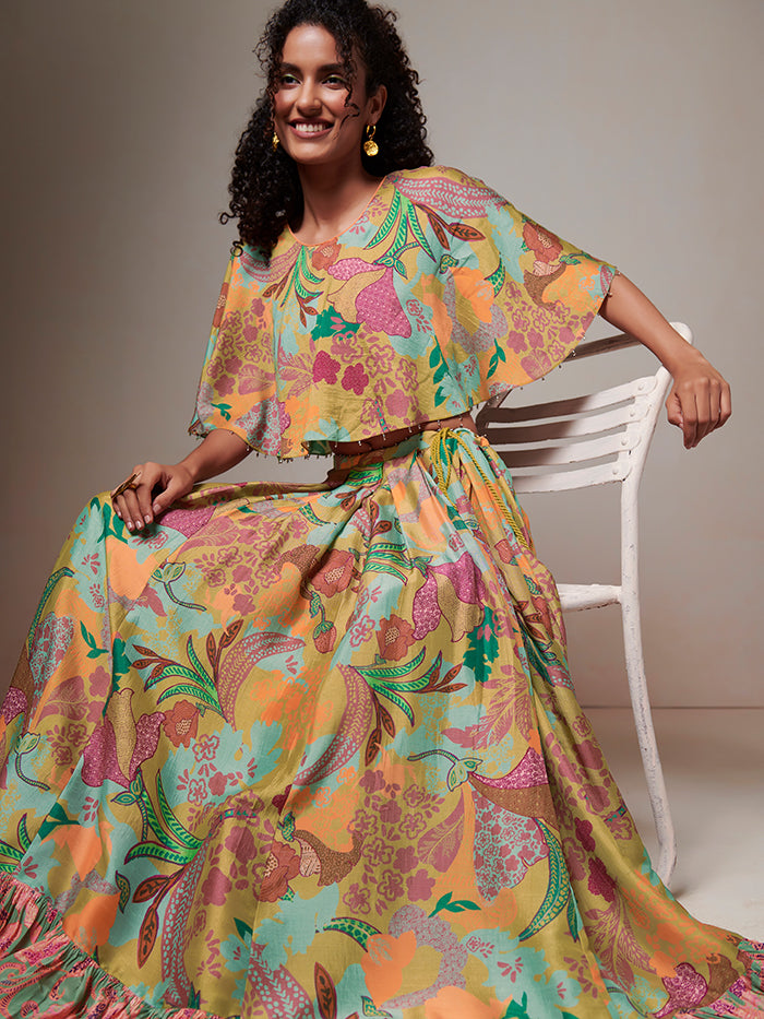 Orchid Lehenga Set - Peach