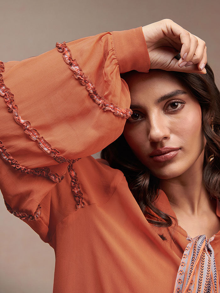 Mabel Top – Rust Brown