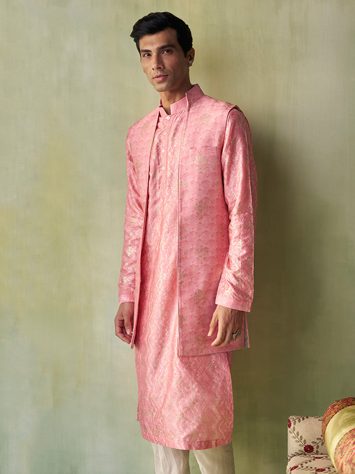 Ivory Long Yug Waistcoat | Shop Saundh Man