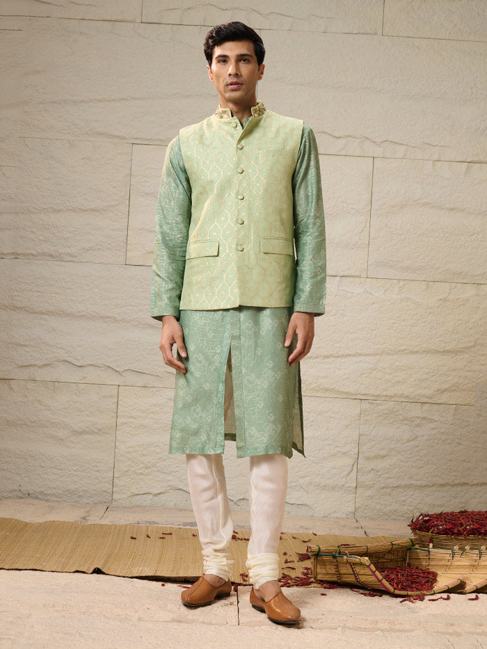 Shan Sage Green Bandi | Shop Saundh Man