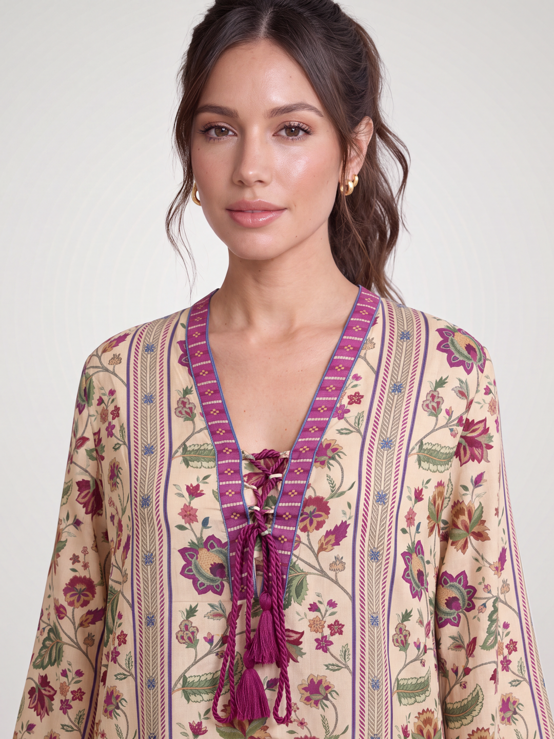 Toran Kaftan Dress - Chiku