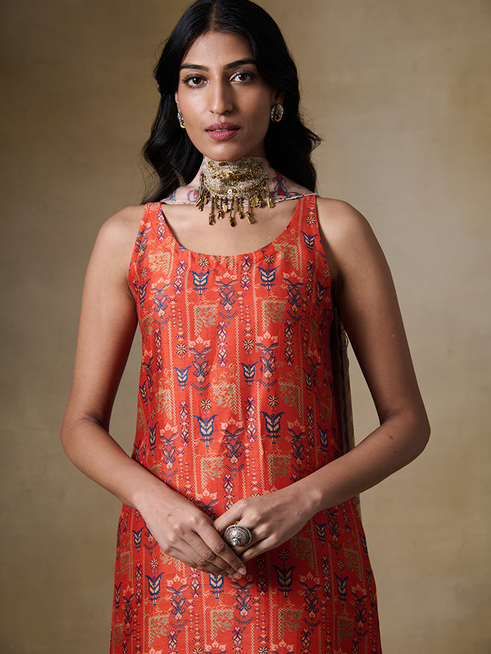 Tanusha in Rooh Co-ord Set Orange