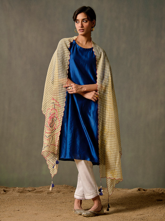 Leher Blue Kurta | Shop Saundh Rozana