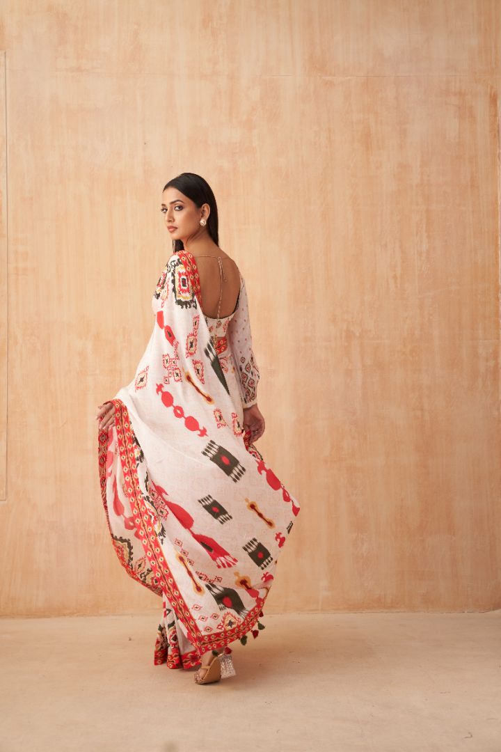 Pooja Saree - Offwhite