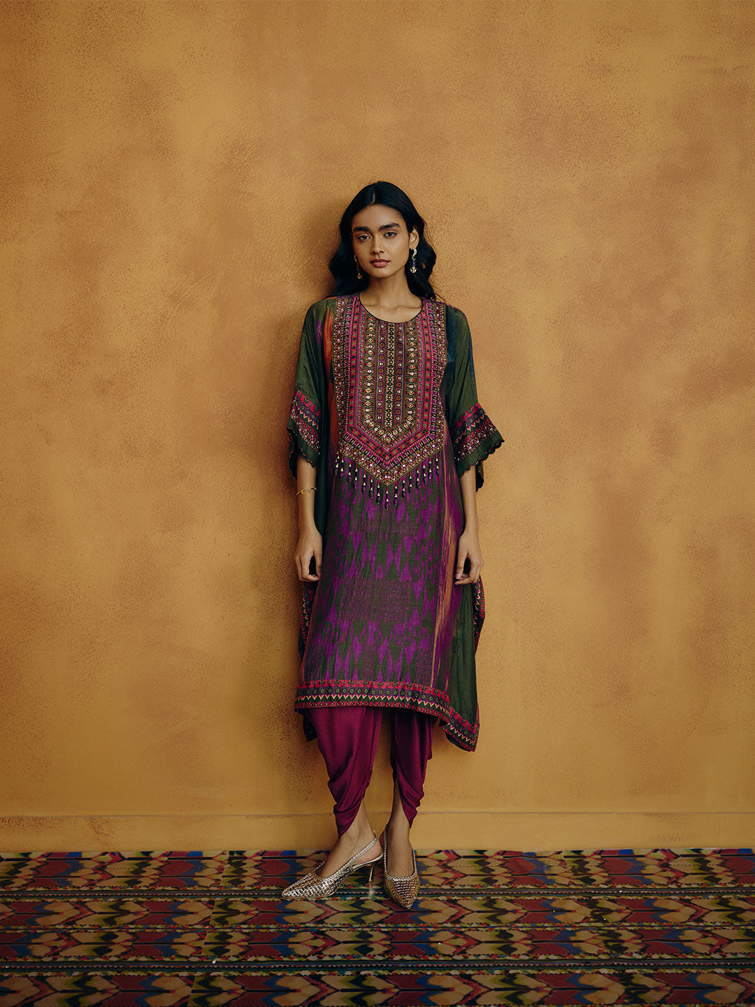 Zariah Kaftan Set Olive Green