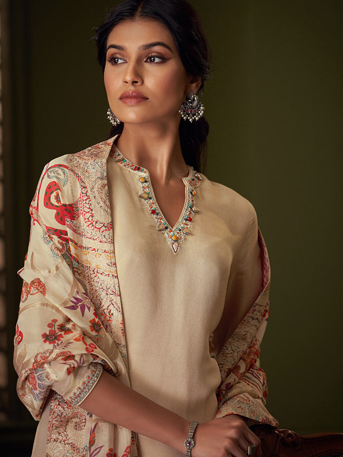 Shifa Kurta Set - Ivory