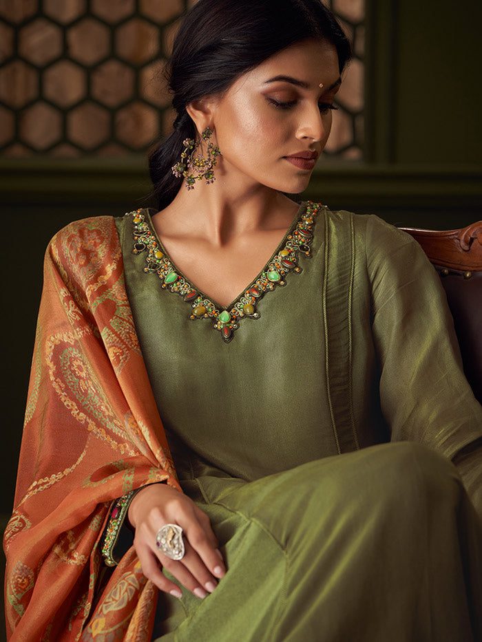 Alizeh Kurta Set - Green