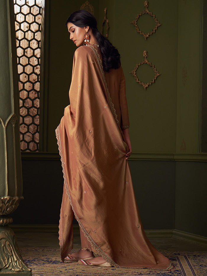 Seher Kurta Set - Peach