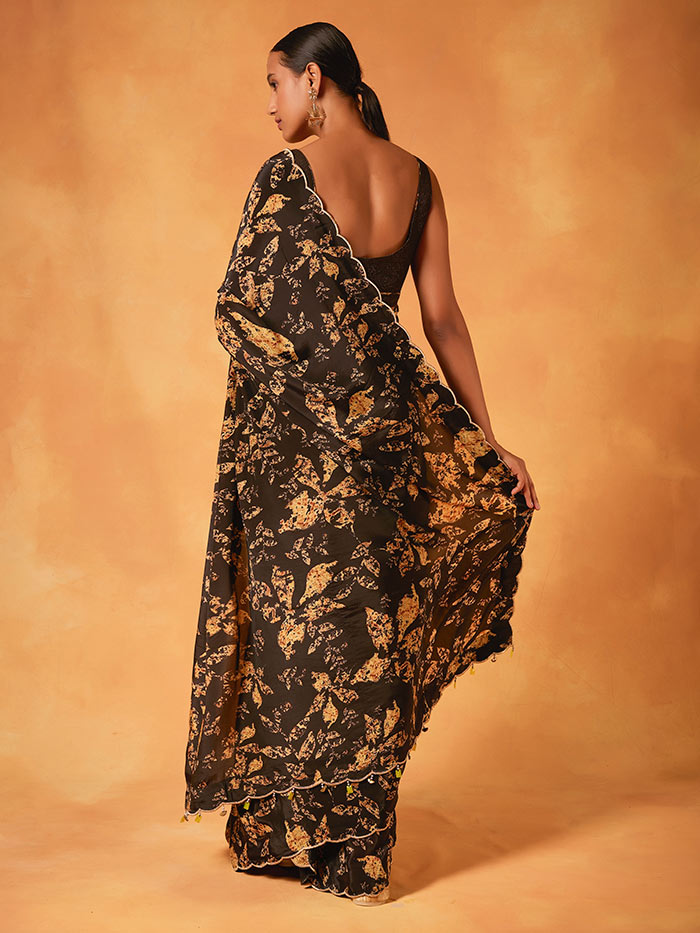 Nargis Saree - Black